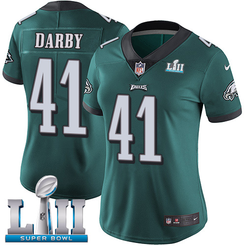 Nike Eagles #41 Ronald Darby Midnight Green Team Color Super Bowl LII Women's Stitched NFL Vapor Untouchable Limited Jersey